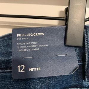 JJill full leg denim crops